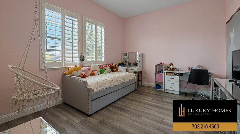 Bedroom at Anthem Highlands Home for Sale, 2777 Borthwick Avenue, Henderson, Nevada 89044