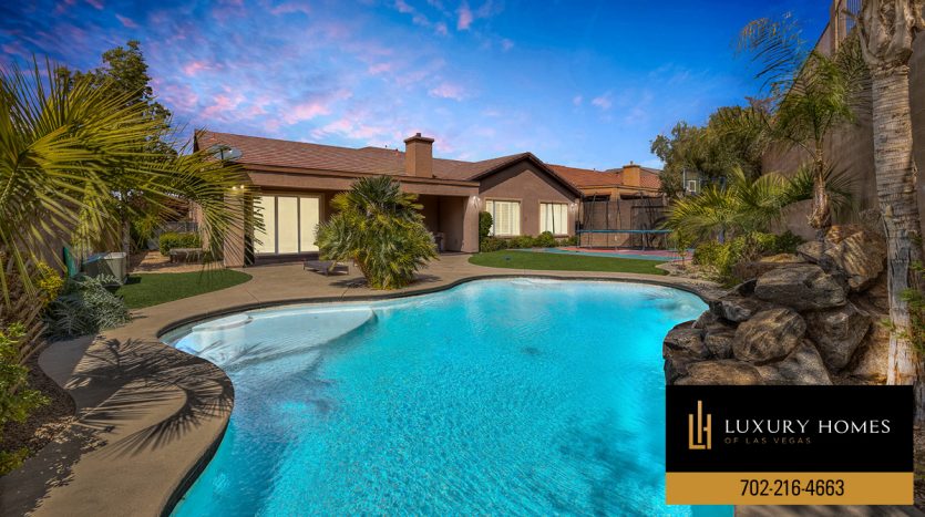 Pool at Anthem Highlands Home for Sale, 2777 Borthwick Avenue, Henderson, Nevada 89044