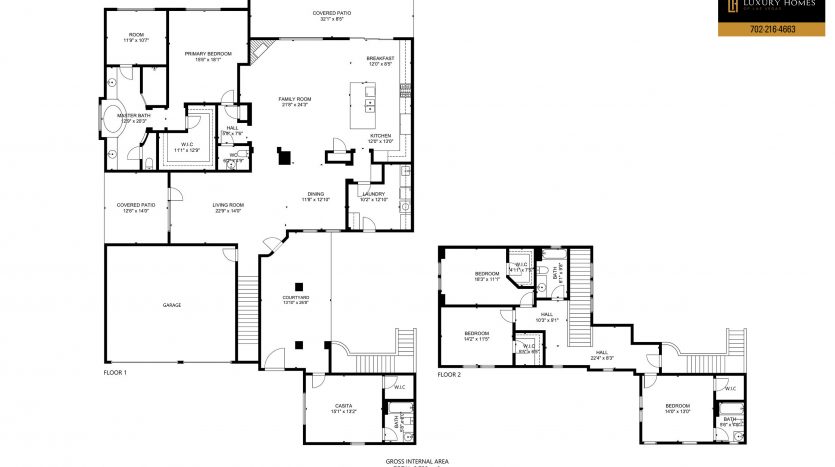 floor plan of Anthem Highlands Home for Sale, 2777 Borthwick Avenue, Henderson, Nevada 89044