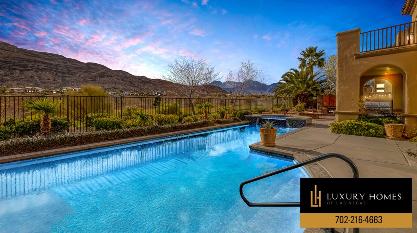Pool at Red Rock Country Club Home for Sale, 2475 Grassy Spring Place, Las Vegas, Nevada 89135
