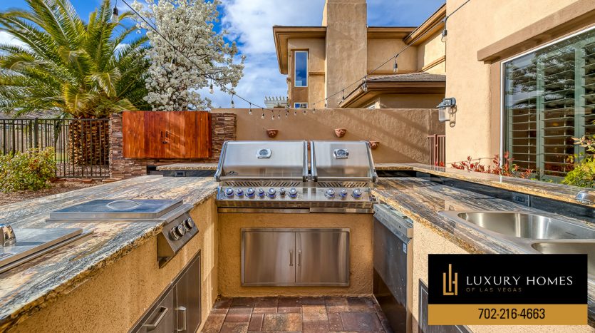 BBQ facility at Red Rock Country Club Home for Sale, 2475 Grassy Spring Place, Las Vegas, Nevada 89135