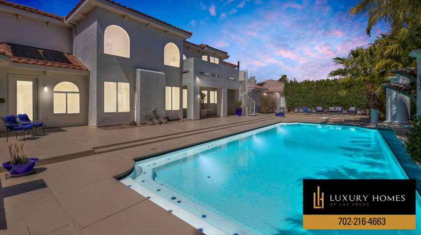 Pool at Tuscan Ridge Home for sale, 4720 Clay Peak Drive, Las Vegas, Nevada 89129